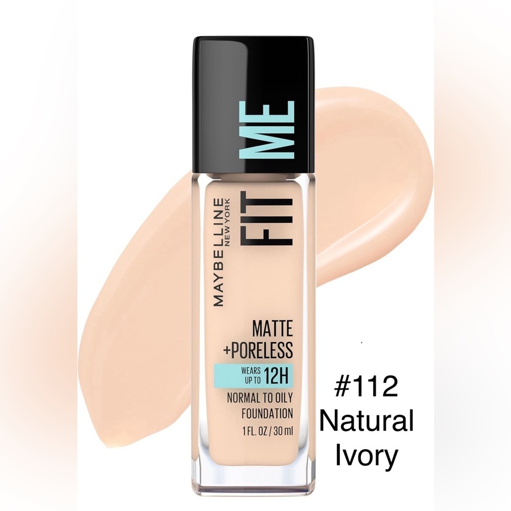 Maybelline Fit Me Matte + Poreless Liquid Oil-Free Foundation Makeup,